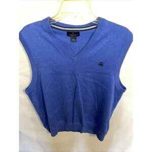 Brooks Brothers Men’s Golf Vest Size Large Blue Athleisure Tennis Active